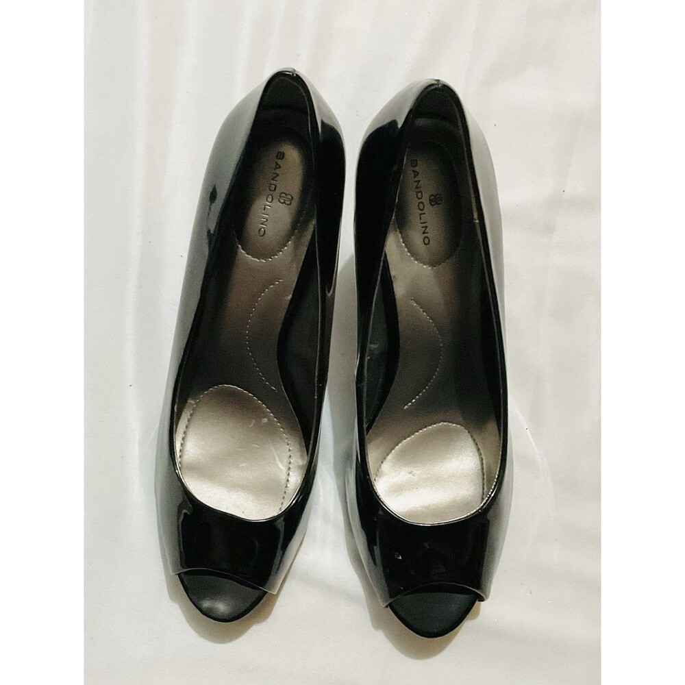 Bandolino Women’s Rainaa Peep Toe Platform Stiletto Dress Pumps Size 9 1/2 Black